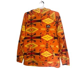 Massive Outdoor Fleece Sweater Aztec Orange Size Men's Small Women's Large